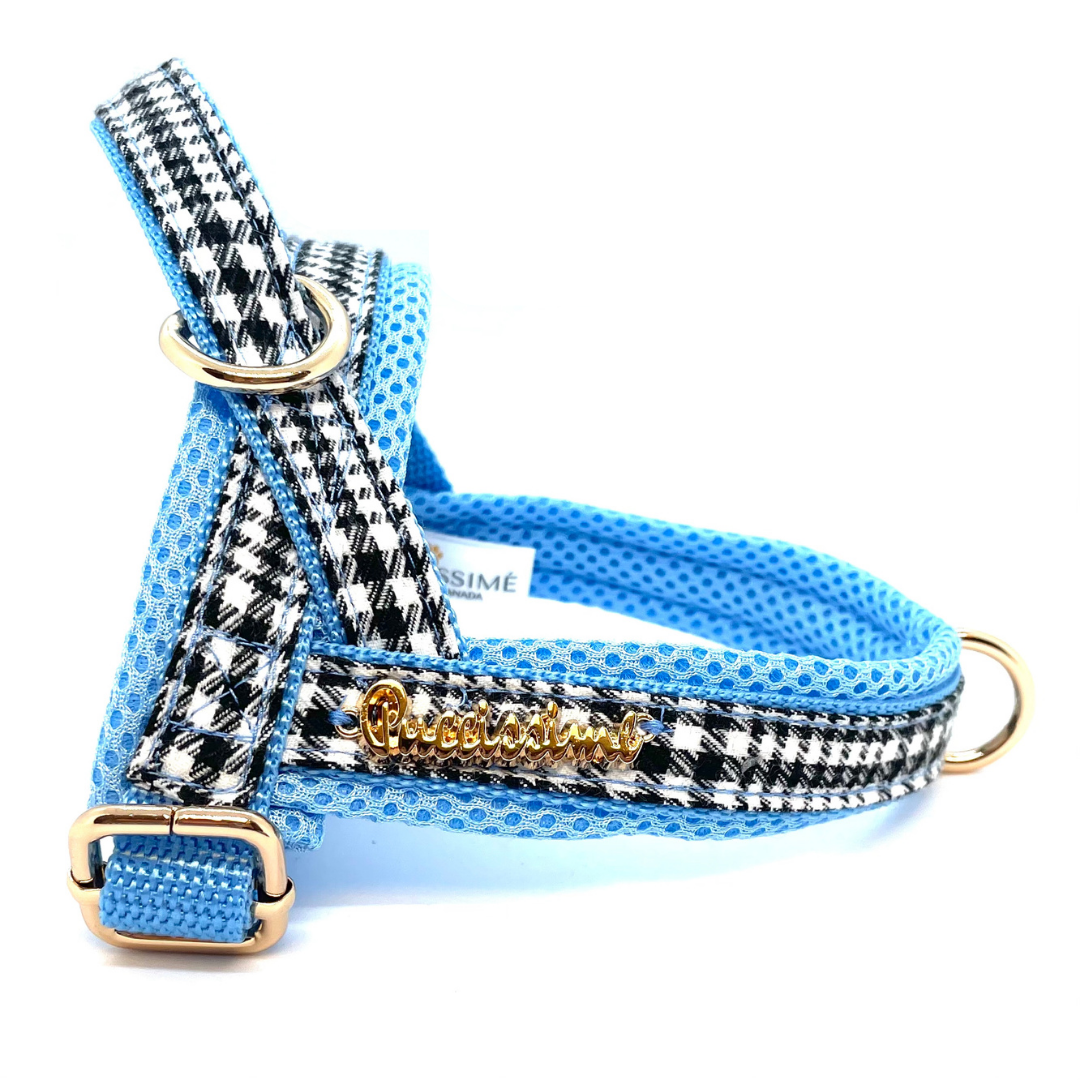 Houndstooth dog harness best sale