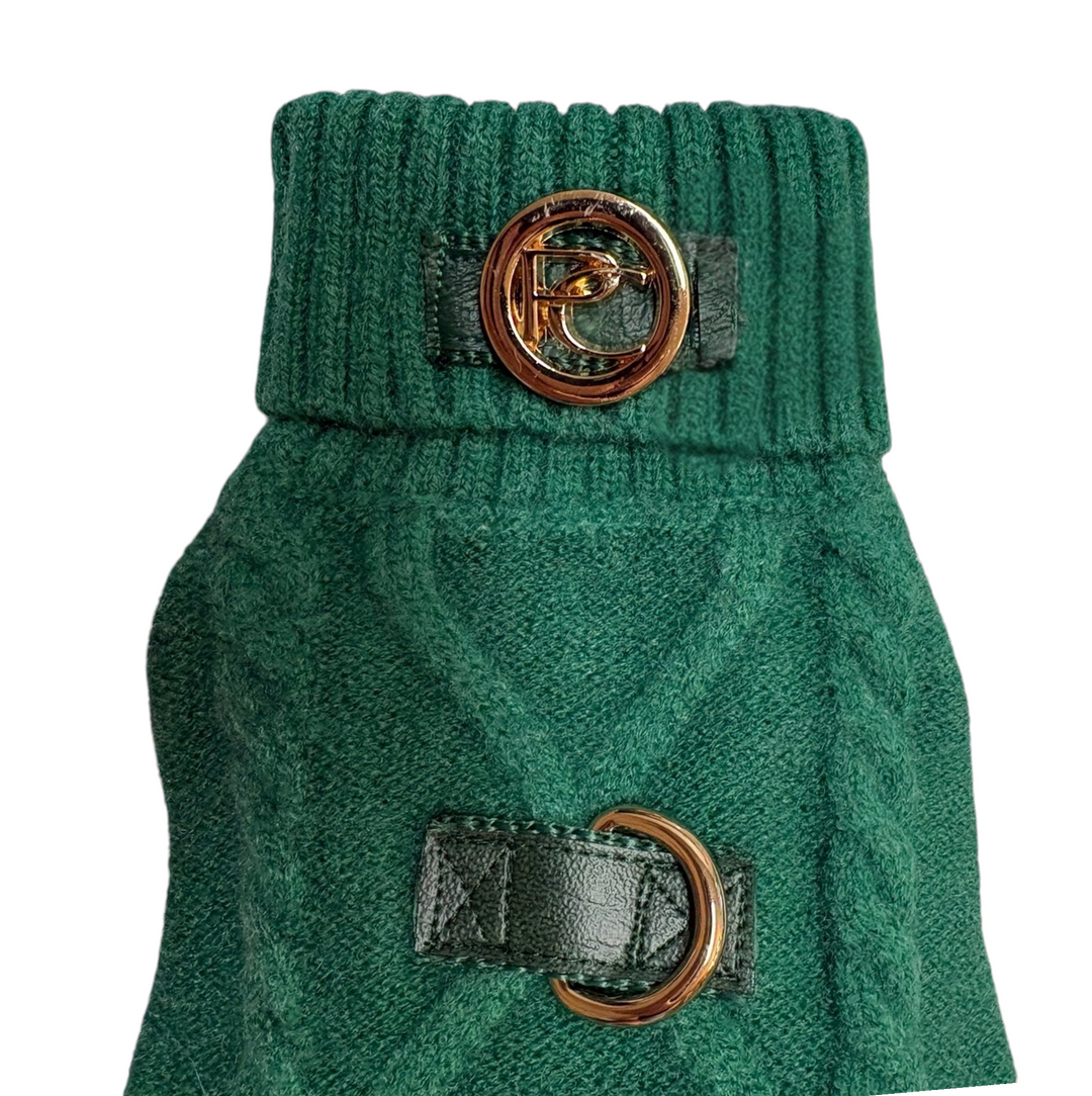 Green Sweater with D-ring