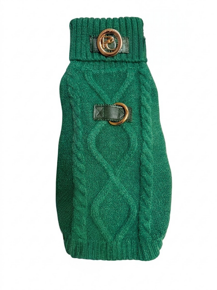 Green Sweater with D-ring