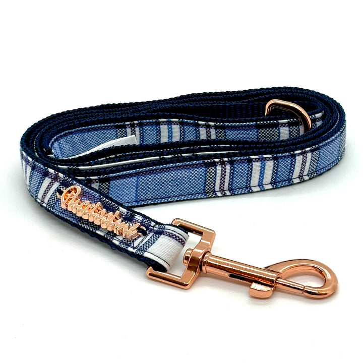 Regatta Plaid Blue One-Click Dog Harness