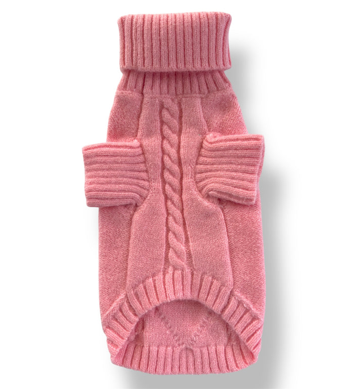 Puccissime pink wool sweater for dogs and cats 