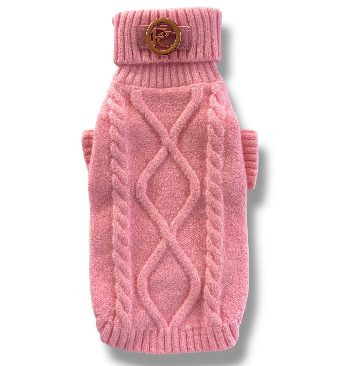 Puccissime pink wool sweater for dogs and cats 