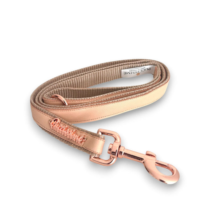 Peach Genuine Leather Leash