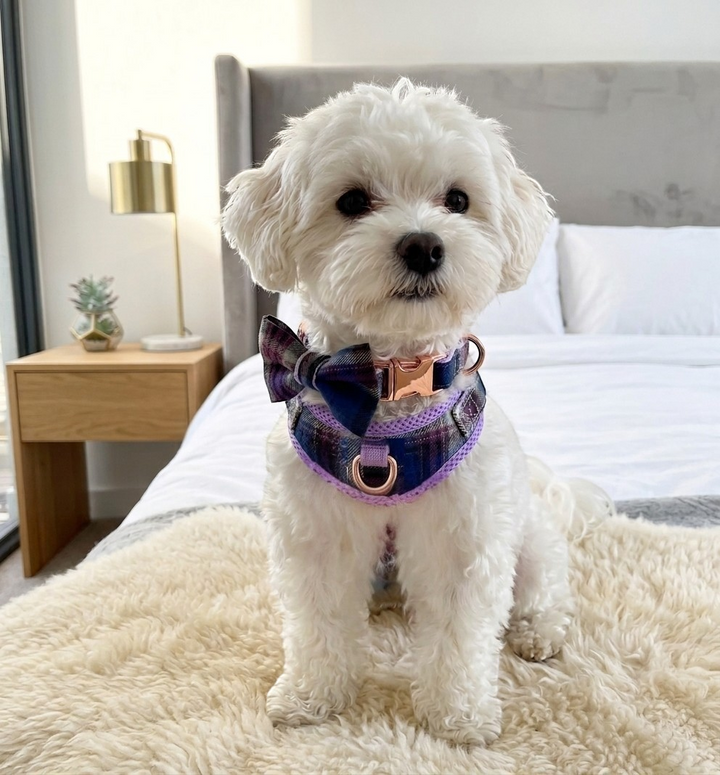 Heather Tartan One-Click Dog Harness