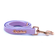 Puccissime Lavender luxury vegan leather dog leash. MADE IN CANADA.