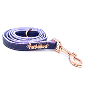 Puccissime Pet Couture- Orchid lilac purple luxury designer vegan leather dog leash- made in Canada