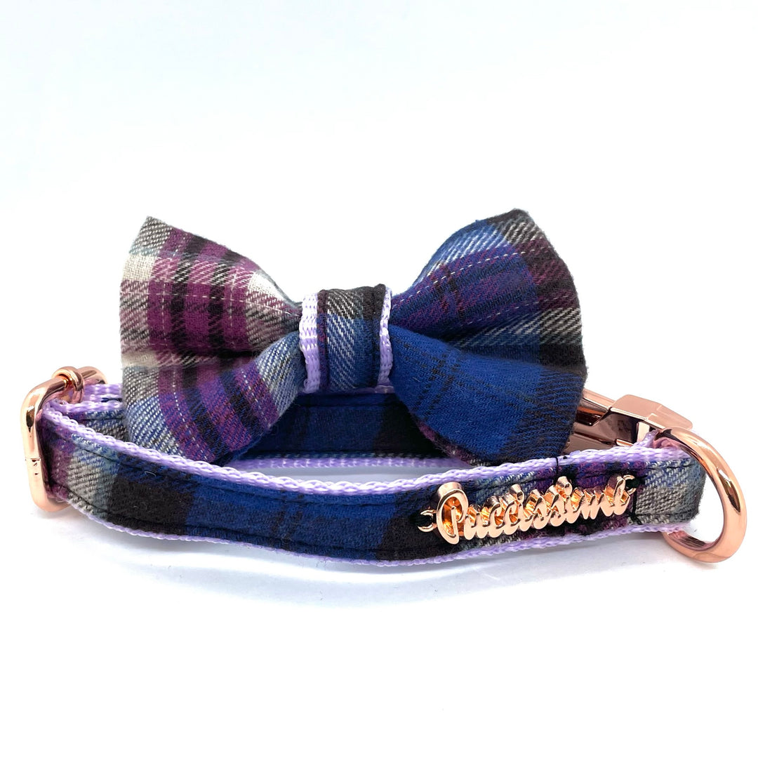 Heather tartan bow tie