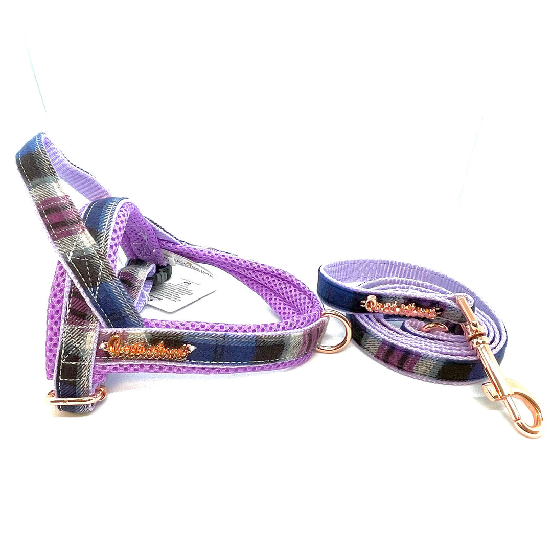 Heather Tartan One-Click Dog Harness