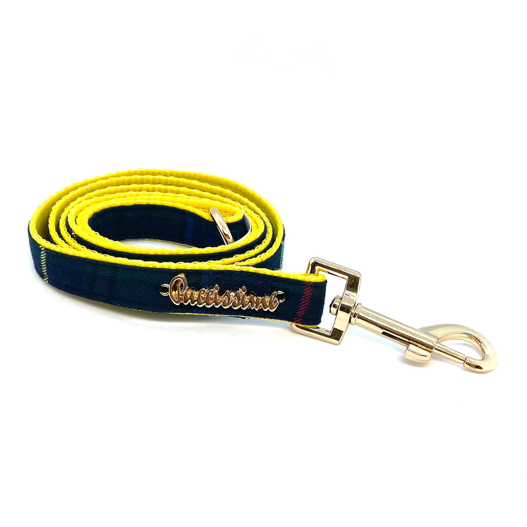 Scotland tartan plaid Dog leash- made in Canada- Puccissime Pet Couture