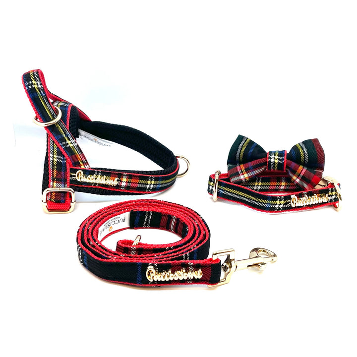 Carnegie Plaid Red One-Click Dog Harness