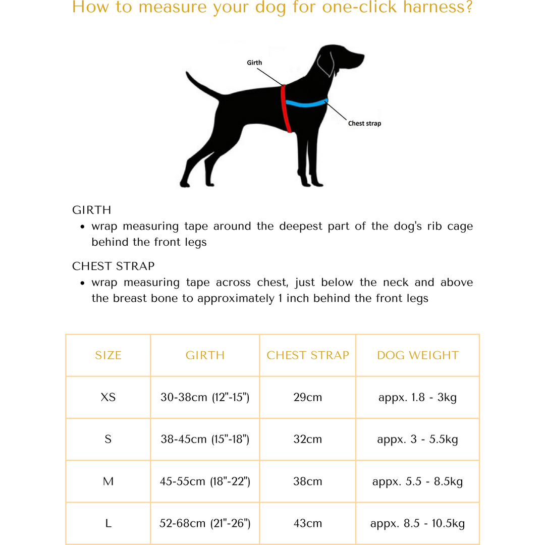 Harness sizes