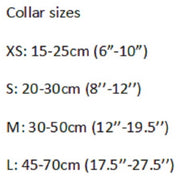Collar sizes