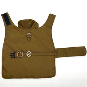 Puccissime Gold dog rain jacket- Front side. MADE IN CANADA.