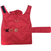 Puccissime Red dog rain jacket- Front side. MADE IN CANADA.