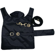 Puccissime Black rain jacket- Front side & leash. MADE IN CANADA.