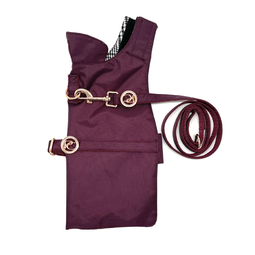 Burgundy Rain matching leash