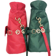 Puccissime dog rain jackets- Red & Green colours. MADE IN CANADA.